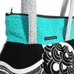 Turquoise Black and White P..