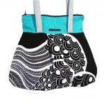 Turquoise Black and White P..