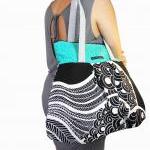 Turquoise Black and White P..