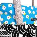 Sky Blue With Black And Wh..