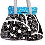 Sky Blue with Black and Whi..