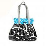 Sky Blue with Black and Whi..