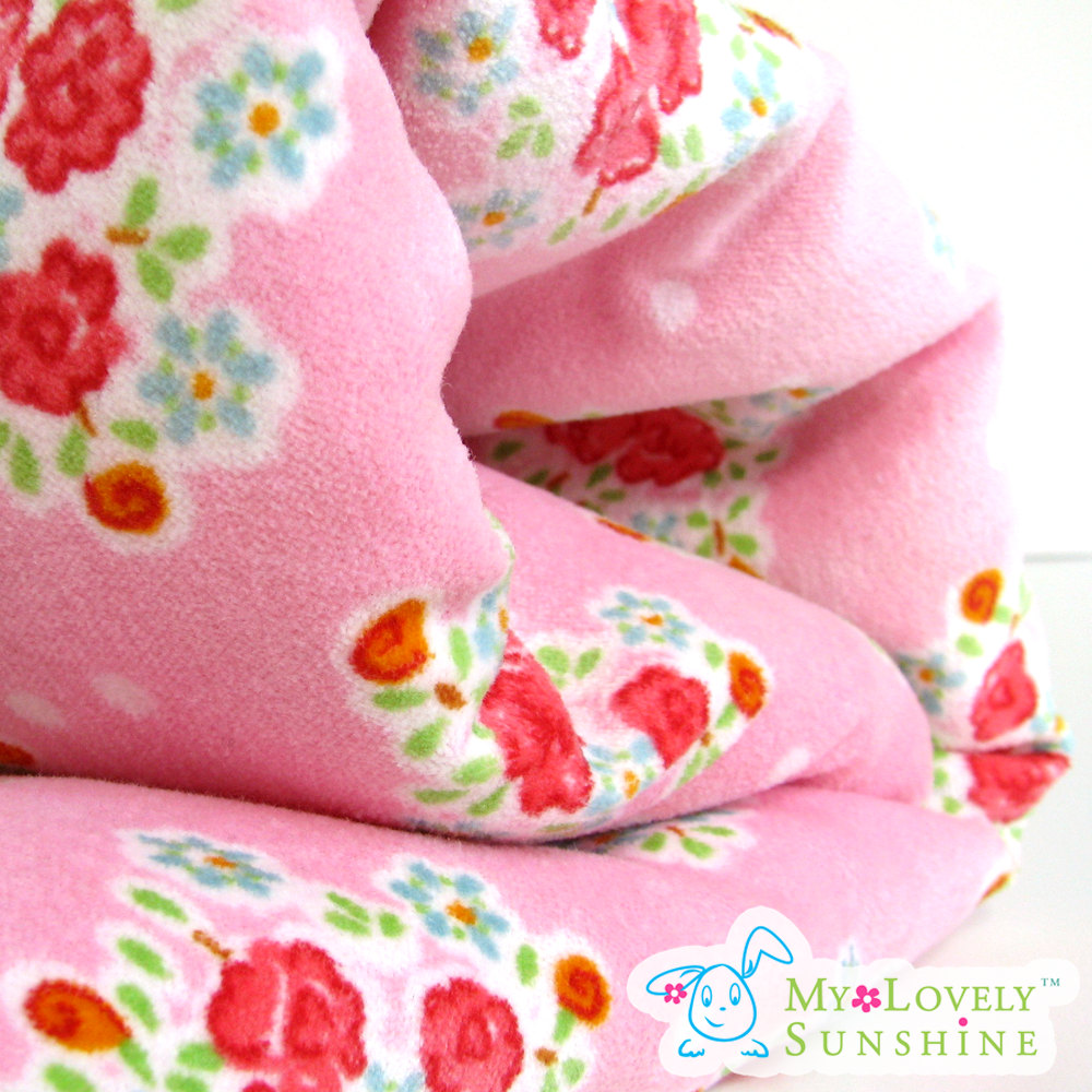 Garden Of Roses Velvet Cotton Fabric Luxurious Baby Blanket
