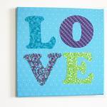 LOVE Fabric Wall Decoration..