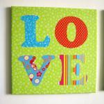 LOVE Fabric Wall Decoration..