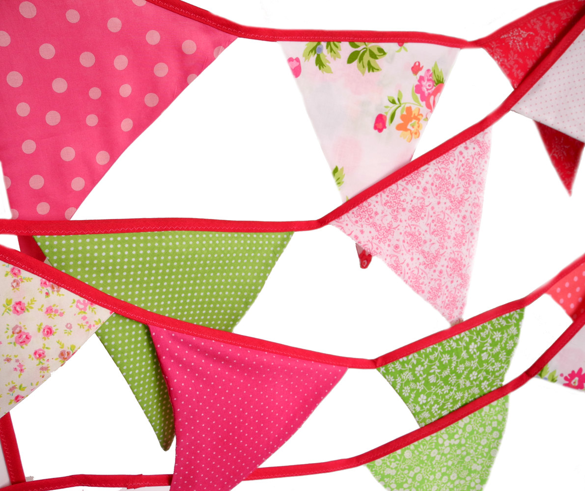 EcoFriendly Reusable Fabric Bunting, Banner, Pennant, Flag, Garland